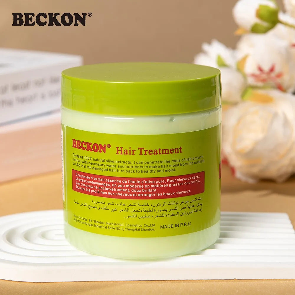 Crème Masque Capillaire à l'Huile d'Olive 500 ml, Lissant, Nourrissant et Fortifiant