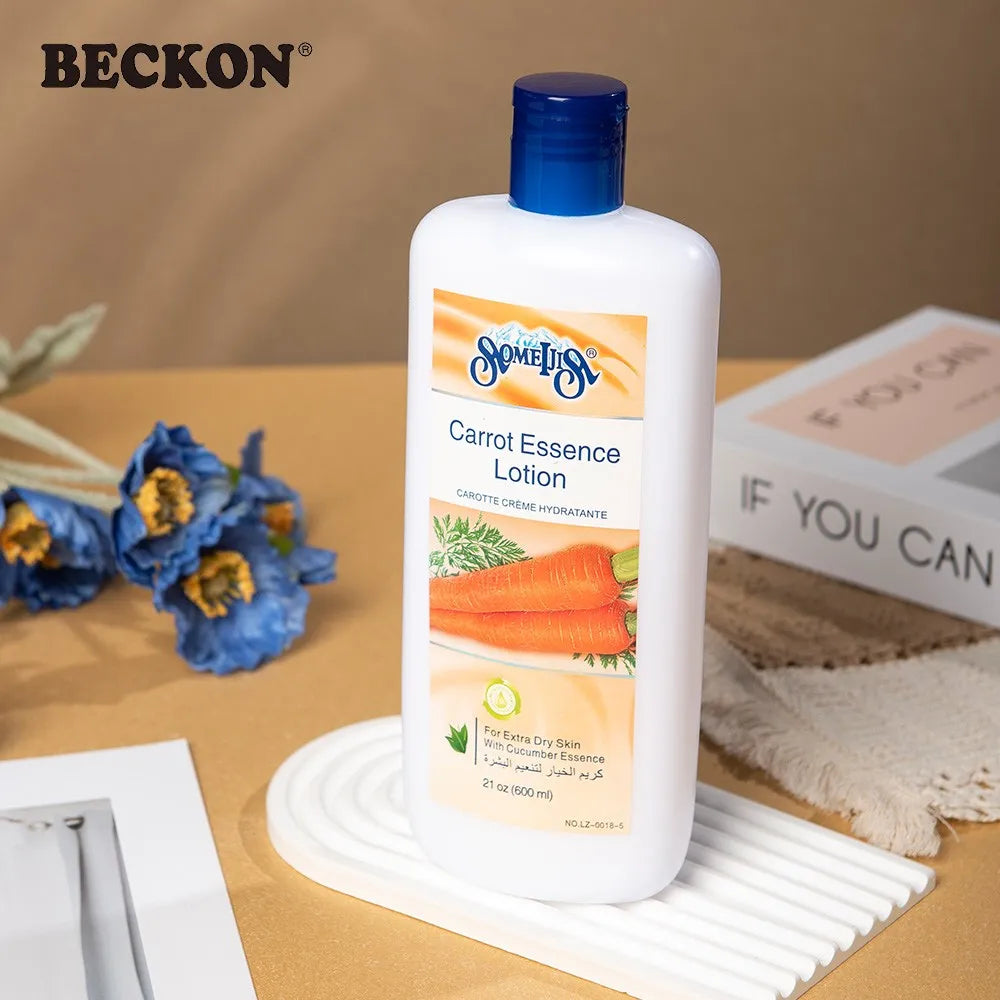 Crème éclaircissante hydratante pour le corps à la vitamine C de carotte .